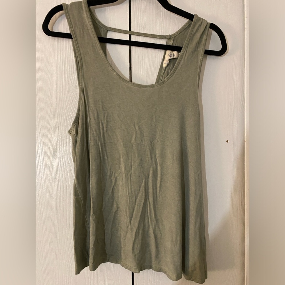 White Crow Olive Green Tank Top
